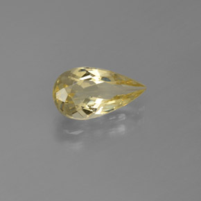 1.65 ct Yellow Golden Beryl Stone, Natural Golden Beryl in Pear Facet Shape for Sale