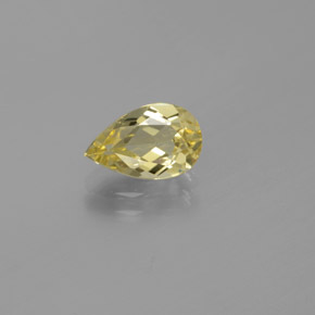 1.11 ct Yellow Golden Beryl Stone, Natural Golden Beryl in Pear Facet Shape for Sale