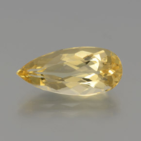 4.99 ct Yellow Golden Beryl Gemstone, Golden Beryl Gem in Pear Facet Shape for Sale.