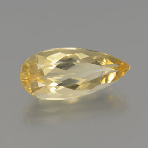 4.99 ct Yellow Golden Beryl Stone, Natural Golden Beryl in Pear Facet Shape for Sale