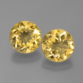 5.70 ct Yellow Golden Beryl Gemstone, Golden Beryl Gem in Round Facet Shape for Sale.