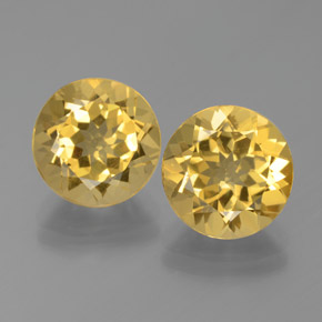 7.09 ct Yellow Golden Beryl Gemstone, Golden Beryl Gem in Round Facet Shape for Sale.