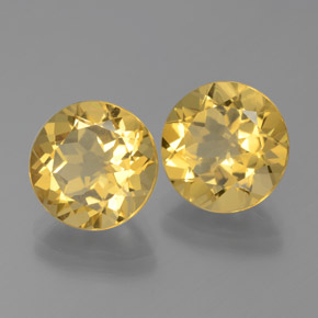 7.09 ct Yellow Golden Beryl Stone, Natural Golden Beryl in Round Facet Shape for Sale
