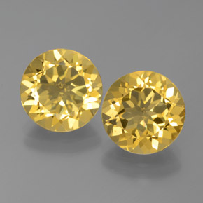6.28 ct Yellow Golden Beryl Gemstone, Golden Beryl Gem in Round Facet Shape for Sale.