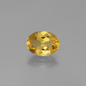 1.62 ct Golden Golden Beryl Gemstone, Golden Beryl Gem in Oval Facet Shape for Sale.