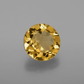 3.29 ct Yellow Golden Beryl Stone, Natural Golden Beryl in Round Facet Shape for Sale