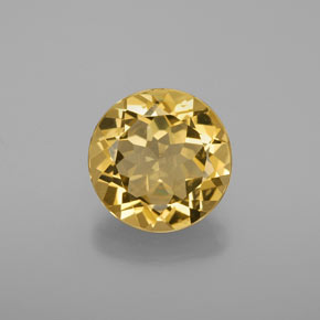 3.13 ct Yellow Golden Beryl Gemstone, Golden Beryl Gem in Round Facet Shape for Sale.