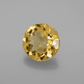 3.13 ct Yellow Golden Beryl Stone, Natural Golden Beryl in Round Facet Shape for Sale