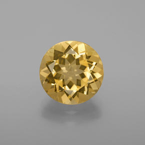 3.44 ct Yellow Golden Beryl Gemstone, Golden Beryl Gem in Round Facet Shape for Sale.