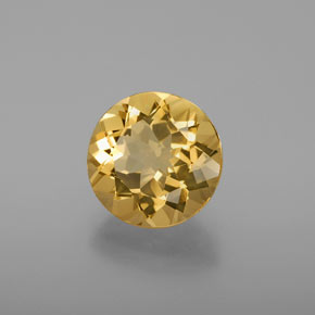3.44 ct Yellow Golden Beryl Stone, Natural Golden Beryl in Round Facet Shape for Sale