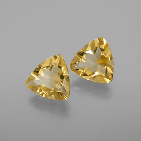 2.60 ct Yellow Golden Beryl Stone, Natural Golden Beryl in Trillion Facet Shape for Sale