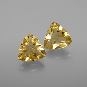 2.46 ct Yellow Golden Beryl Gemstone, Golden Beryl Gem in Trillion Facet Shape for Sale.