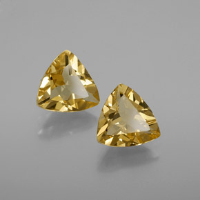 2.46 ct Yellow Golden Beryl Stone, Natural Golden Beryl in Trillion Facet Shape for Sale