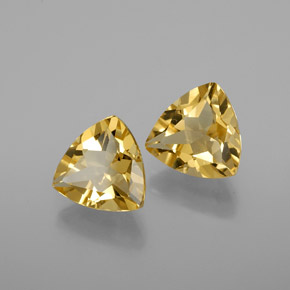 3.02 ct Yellow Golden Beryl Stone, Natural Golden Beryl in Trillion Facet Shape for Sale