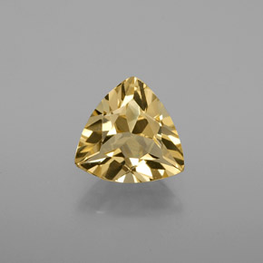 1.35 ct Yellow Golden Beryl Gemstone, Golden Beryl Gem in Trillion Facet Shape for Sale.