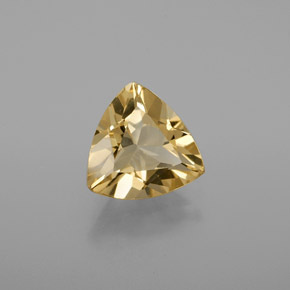 1.35 ct Yellow Golden Beryl Stone, Natural Golden Beryl in Trillion Facet Shape for Sale