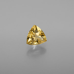 0.69 ct Yellow Golden Beryl Stone, Natural Golden Beryl in Trillion Facet Shape for Sale