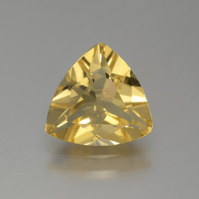 1.28 ct Yellow Golden Beryl Gemstone, Golden Beryl Gem in Trillion Facet Shape for Sale.