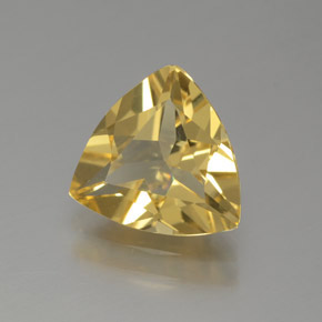 1.28 ct Yellow Golden Beryl Stone, Natural Golden Beryl in Trillion Facet Shape for Sale