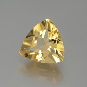 1.35 ct Yellow Golden Beryl Stone, Natural Golden Beryl in Trillion Facet Shape for Sale