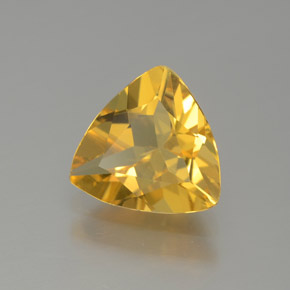 1.27 ct Yellow Golden Beryl Stone, Natural Golden Beryl in Trillion Facet Shape for Sale