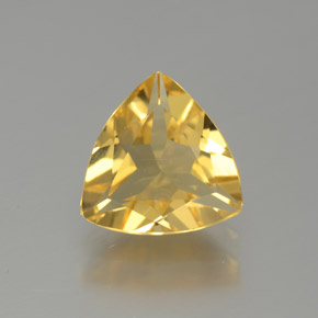 1.32 ct Yellow Golden Beryl Gemstone, Golden Beryl Gem in Trillion Facet Shape for Sale.