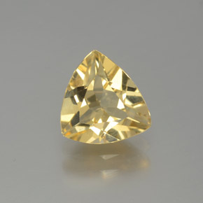 1.32 ct Yellow Golden Beryl Gemstone, Golden Beryl Gem in Trillion Facet Shape for Sale.