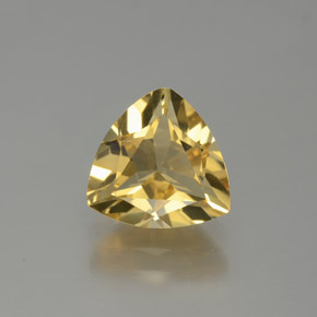 1.51 ct Yellow Golden Beryl Gemstone, Golden Beryl Gem in Trillion Facet Shape for Sale.