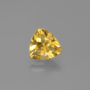 1.47 ct Yellow Golden Beryl Gemstone, Golden Beryl Gem in Trillion Facet Shape for Sale.