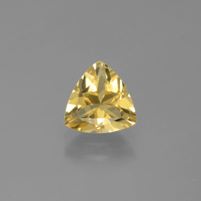 1.33 ct Yellow Golden Beryl Gemstone, Golden Beryl Gem in Trillion Facet Shape for Sale.
