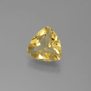 1.44 ct Yellow Golden Beryl Stone, Natural Golden Beryl in Trillion Facet Shape for Sale