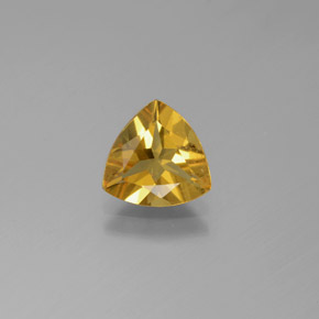1.17 ct Yellow Golden Beryl Gemstone, Golden Beryl Gem in Trillion Facet Shape for Sale.