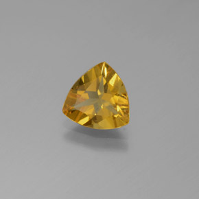 1.17 ct Yellow Golden Beryl Stone, Natural Golden Beryl in Trillion Facet Shape for Sale