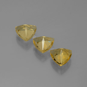 Golden Beryl Gemstone in 7 x 7 mm (calibrated) Size for Sale, Golden Beryl Stone in Yellow Color