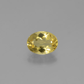 1.12 ct Yellow Golden Beryl Gemstone, Golden Beryl Gem in Oval Facet Shape for Sale.
