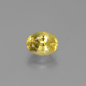 1.32 ct Yellow Golden Beryl Gemstone, Golden Beryl Gem in Oval Facet Shape for Sale.