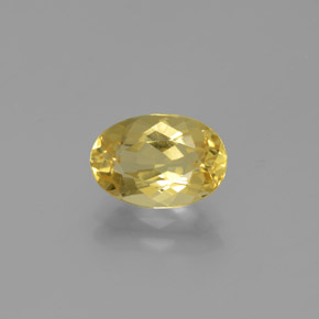 1.62 ct Yellow Golden Beryl Gemstone, Golden Beryl Gem in Oval Facet Shape for Sale.
