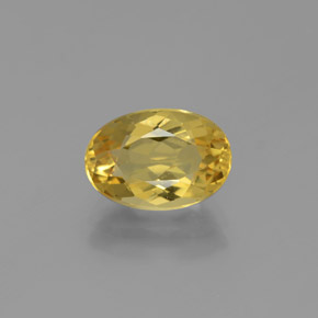 2.12 ct Yellow Golden Beryl Gemstone, Golden Beryl Gem in Oval Facet Shape for Sale.