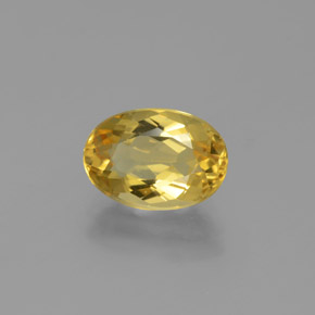 2.12 ct Yellow Golden Beryl Stone, Natural Golden Beryl in Oval Facet Shape for Sale