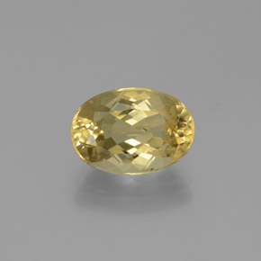 2.26 ct Yellow Golden Beryl Gemstone, Golden Beryl Gem in Oval Facet Shape for Sale.