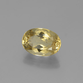2.26 ct Yellow Golden Beryl Stone, Natural Golden Beryl in Oval Facet Shape for Sale