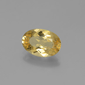 1.74 ct Yellow Golden Beryl Stone, Natural Golden Beryl in Oval Facet Shape for Sale