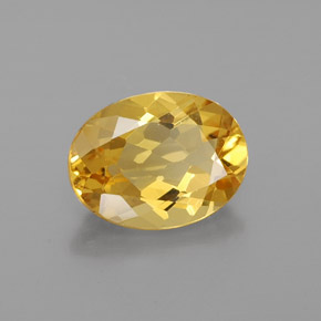 1.37 ct Yellow Golden Beryl Stone, Natural Golden Beryl in Oval Facet Shape for Sale
