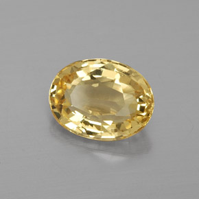 1.28 ct Yellow Golden Beryl Stone, Natural Golden Beryl in Oval Facet Shape for Sale