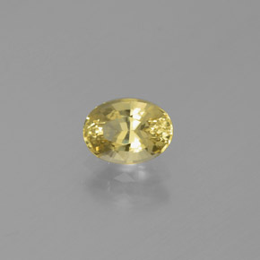 0.56 ct Yellow Golden Beryl Stone, Natural Golden Beryl in Oval Facet Shape for Sale