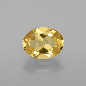 1.27 ct Yellow Golden Beryl Gemstone, Golden Beryl Gem in Oval Facet Shape for Sale.