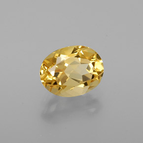 1.24 ct Yellow Golden Beryl Stone, Natural Golden Beryl in Oval Facet Shape for Sale