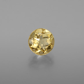 1.25 ct Yellow Golden Beryl Stone, Natural Golden Beryl in Round Facet Shape for Sale