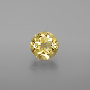 1.19 ct Yellow Golden Beryl Gemstone, Golden Beryl Gem in Round Facet Shape for Sale.