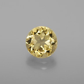 1.79 ct Yellow Golden Beryl Gemstone, Golden Beryl Gem in Round Facet Shape for Sale.
